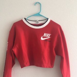 NIKE reversible cropped sweatshirt